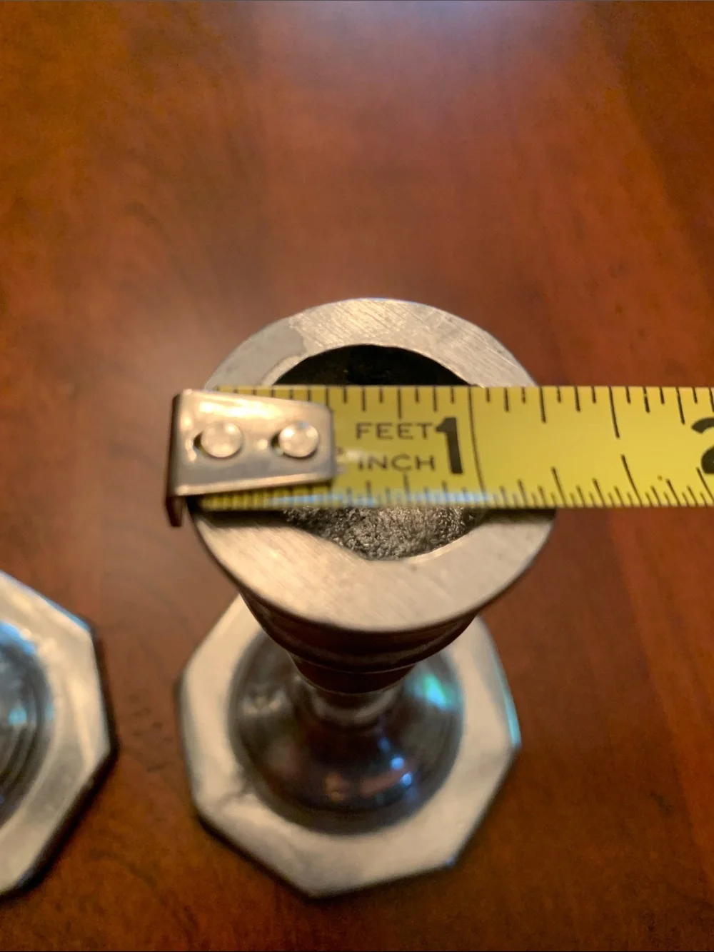 Classic Pewter Silver-Tone Pair of Candlesticks - Home Accents
